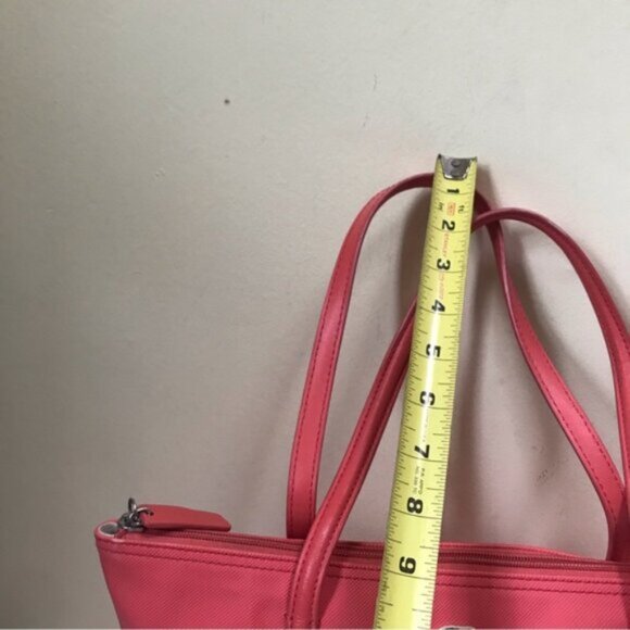 Lacoste L.12.12 Medium Tote Bag Coated Canvas Zip Top Shoulder bag Travel Preppy - Picture 11 of 16